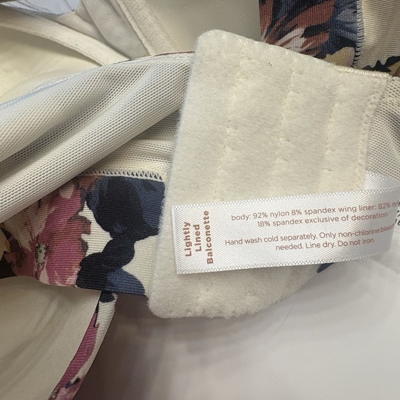 Cacique Smooth Lightly Lined Balconette Bra Underwire Plus Size 46H Floral NEW - Picture 7 of 7